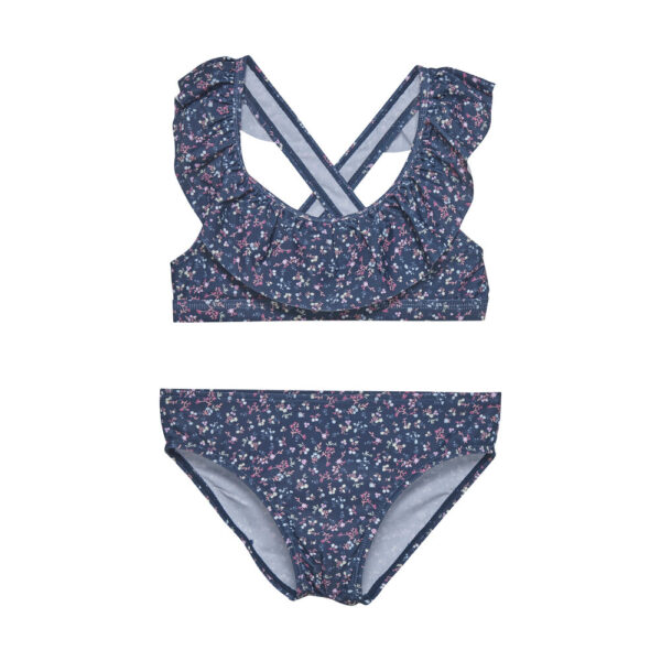 Bikini med flæser - Dark Denim - 110