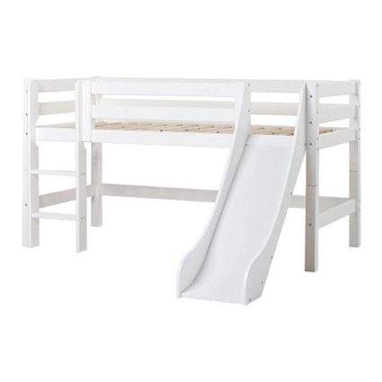 Hoppekids ECO Luxury halvhøj seng med rutsjebane og stig - 120x1200