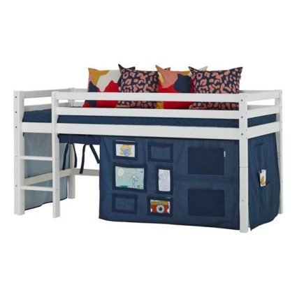 Hoppekids forhæng til halvhøj- / etageseng, blå - 90x200